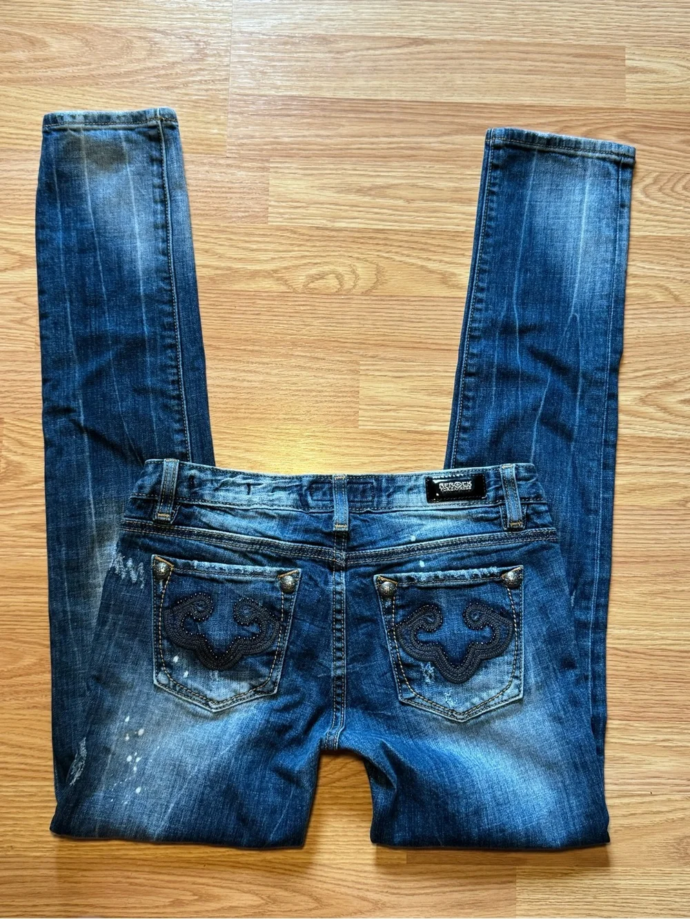 Low Rise Skinny Dark Blue Jeans